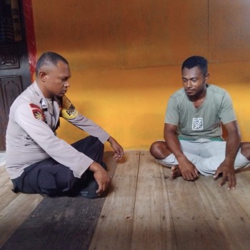 SAMBANG DDS, BHABINKAMTIBMAS DESA LEITING SOSIALISASI SABER PUNGLI.