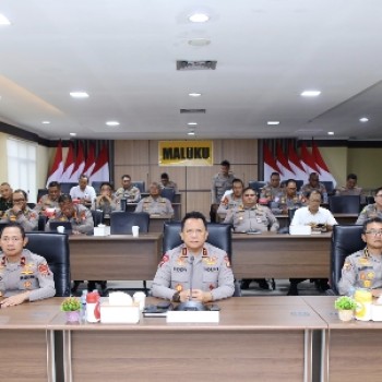 Jelang Hari Buruh, Kapolda Maluku Hadiri Anev Sitkamtibmas Yang Dipimpin Kapolri