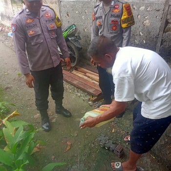 Polsek Leitimur Selatan Gelar Razia Miras Tradisional di Negeri Leahari, Lima Liter Sopi Dimusnahkan