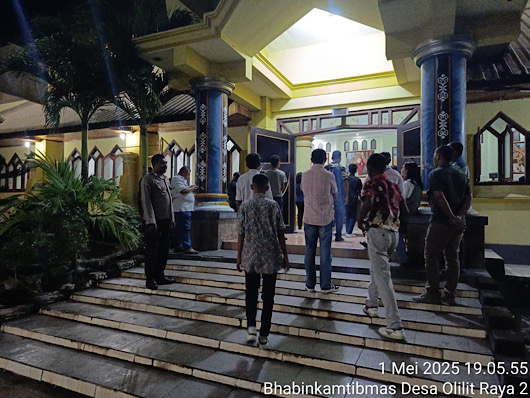 Berikan rasa aman, Bhabinkamtibmas Olilit Raya 2 amankan Ibadah Misa pembukaan Bulan Maria