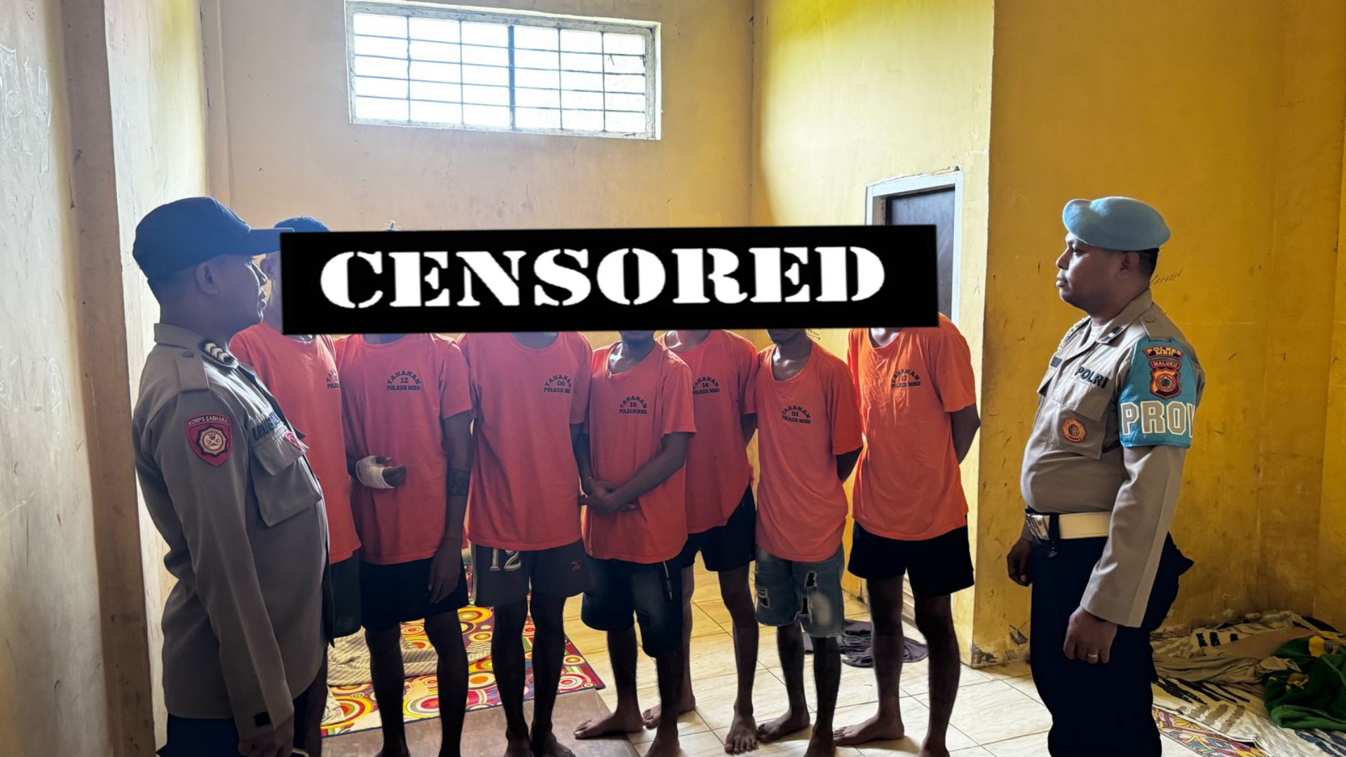 Personel Sat Tahti Polres MBD Mengecek Tahanan, Pastikan Kondisi Tahanan Baik dan Sehat kondusif
