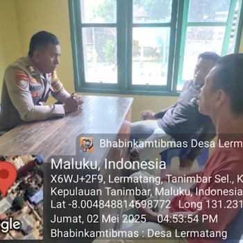 Berikan pelayanan terbaik, Bhabinkamtibmas Lermatang berhasil selesaikan masalah Warga