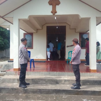 Polsek Wetar Pastikan Kamtibmas Berjalan Kondusif Saat Amankan Tempat Ibadah