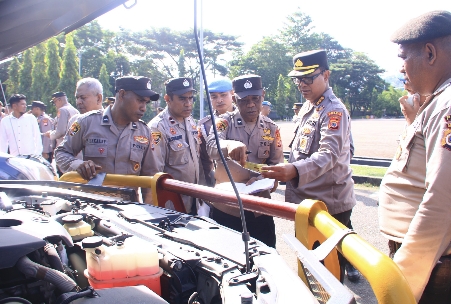 Polda Maluku Gelar Pemeriksaan Kendaraan Dinas
