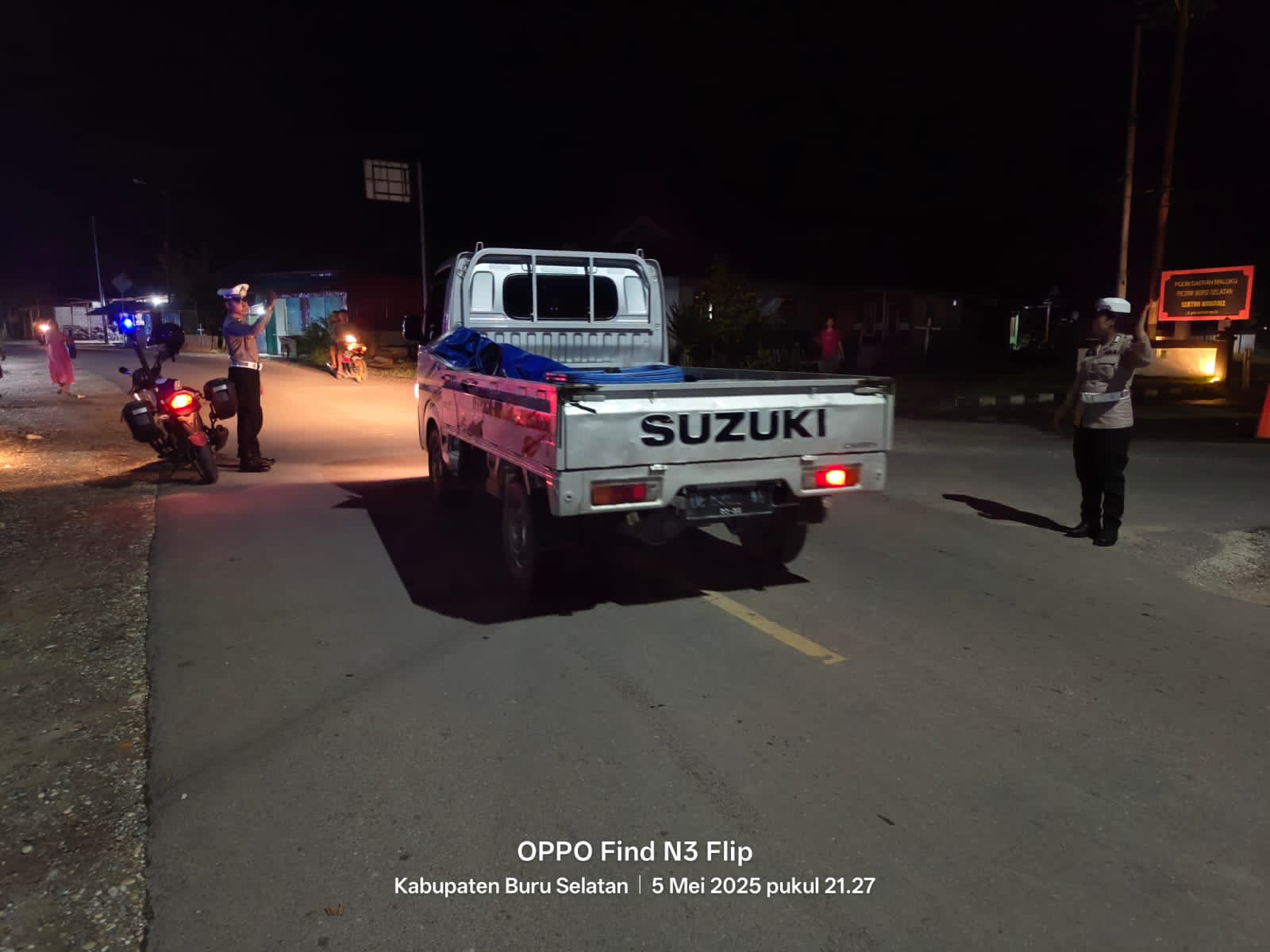 Patroli Malam Satlantas Polres Buru Selatan, Upaya Cegah Kecelakaan lalu lintas serta fatalitas korban.