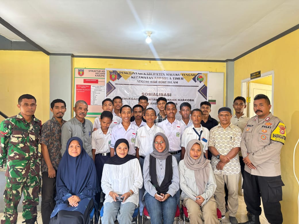 Sinergi TNI-Polri dan Pemerintah Negeri Siri Sori Islam, Sosialisasi Cegah Penyalahgunaan Narkoba Digelar