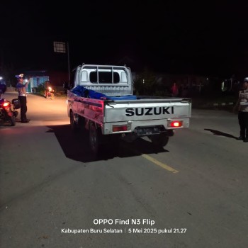 Patroli Malam Satlantas Polres Buru Selatan, Upaya Cegah Kecelakaan lalu lintas serta fatalitas korban.