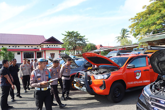 Dukung kelancaran tugas, Kapolres Kepulauan Tanimbar pimpin Apel Gelar Kendaraan