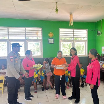 Polsek Wetar Bersama Bhayangkari Gelar Pendampingan Cegah Stunting