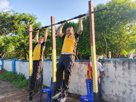 Uji kemampuan fisik Personel, Polres Kepulauan Tanimbar menggelar Kesjas berkala semester I