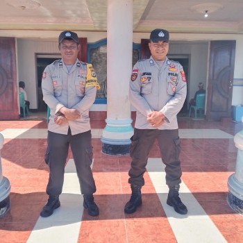 Polsek Serwaru Hadir Berikan  Pengamanan, Makmurkan Tempat Ibadah