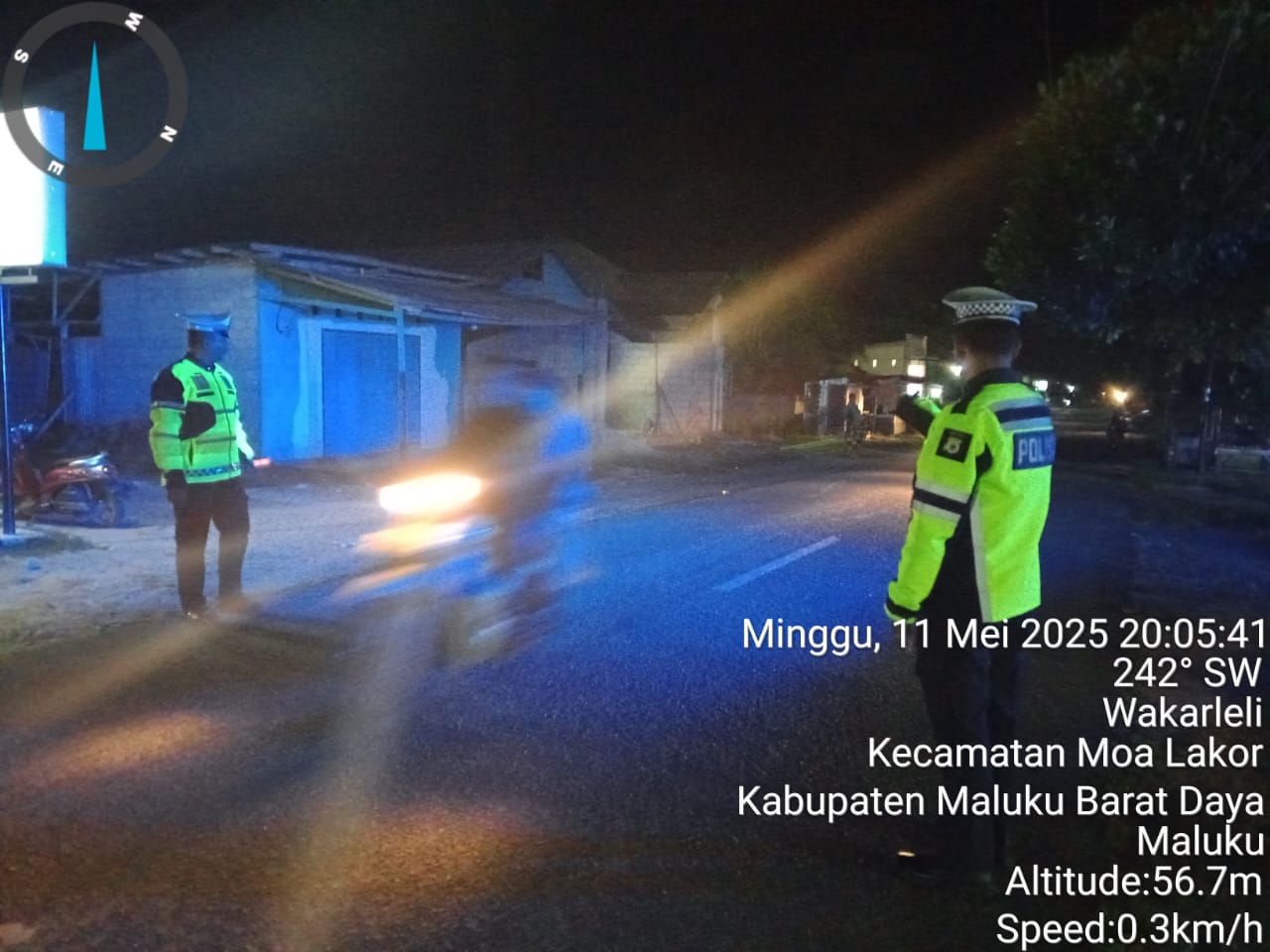 Sat Lantas Polres Maluku Barat Daya Secara Rutin Gatur Jalan Cegah Aksi Balapan Liar