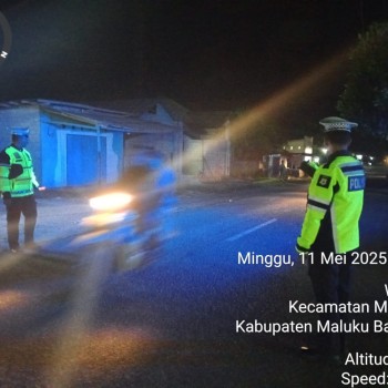 Sat Lantas Polres Maluku Barat Daya Secara Rutin Gatur Jalan Cegah Aksi Balapan Liar