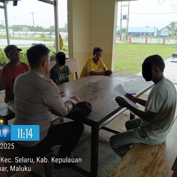 Selesaikan masalah KDRT, Bhabinkamtibmas Desa Adaut I hadirkan Pasutri