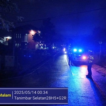 Satuan Lalu Lintas Polres Kepulauan Tanimbar optimalkan Patroli Blue Light di malam hari