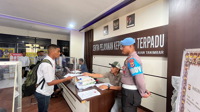 Pengurusan SKCK meningkat, Polres Kepulauan Tanimbar berikan pelayanan terbaik