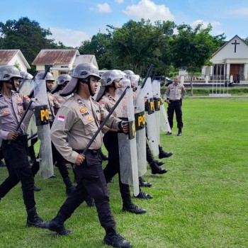 Sat Samapta Polres MBD Gelar Latihan Dalmas Sebagai Upaya Atasi Aksi Premanisme