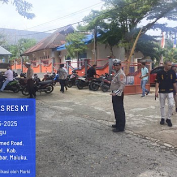 Jajaran Polres Kepulauan Tanimbar gelar Pam Gatur di sejumlah Gereja saat Ibadah Minggu