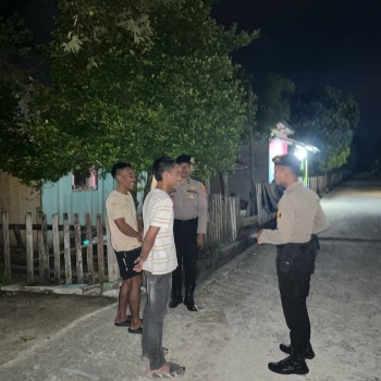 Patroli Sambang Warga Malam Hari Polsek Kepala madan, Ciptakan Kondusifitas Kamtibmas.