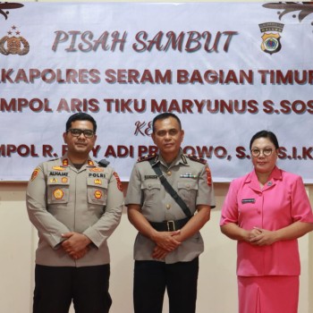 Penuh Haru, Polres SBT Gelar Acara Pisah Sambut Wakapolres SBT