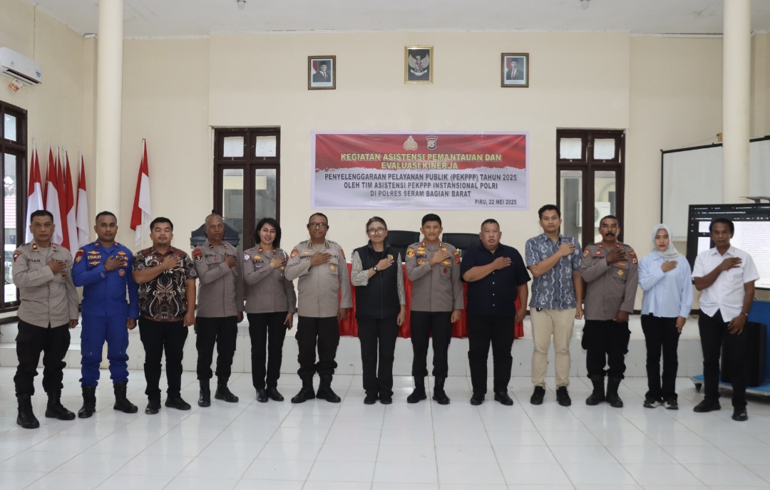 Tim Asistensi PEKPPP Polri Laksanakan Evaluasi Kinerja Pelayanan Publik di Polres Seram Bagian Barat