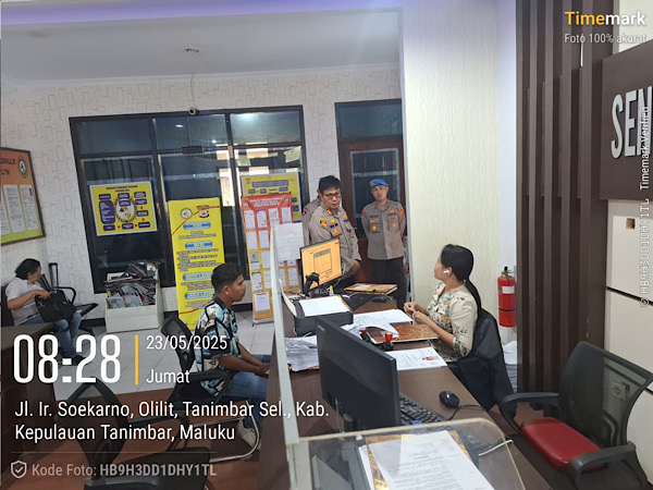 Kapolres Sidak ruang pelayanan dan ruang tahanan Polres Kepulauan Tanimbar