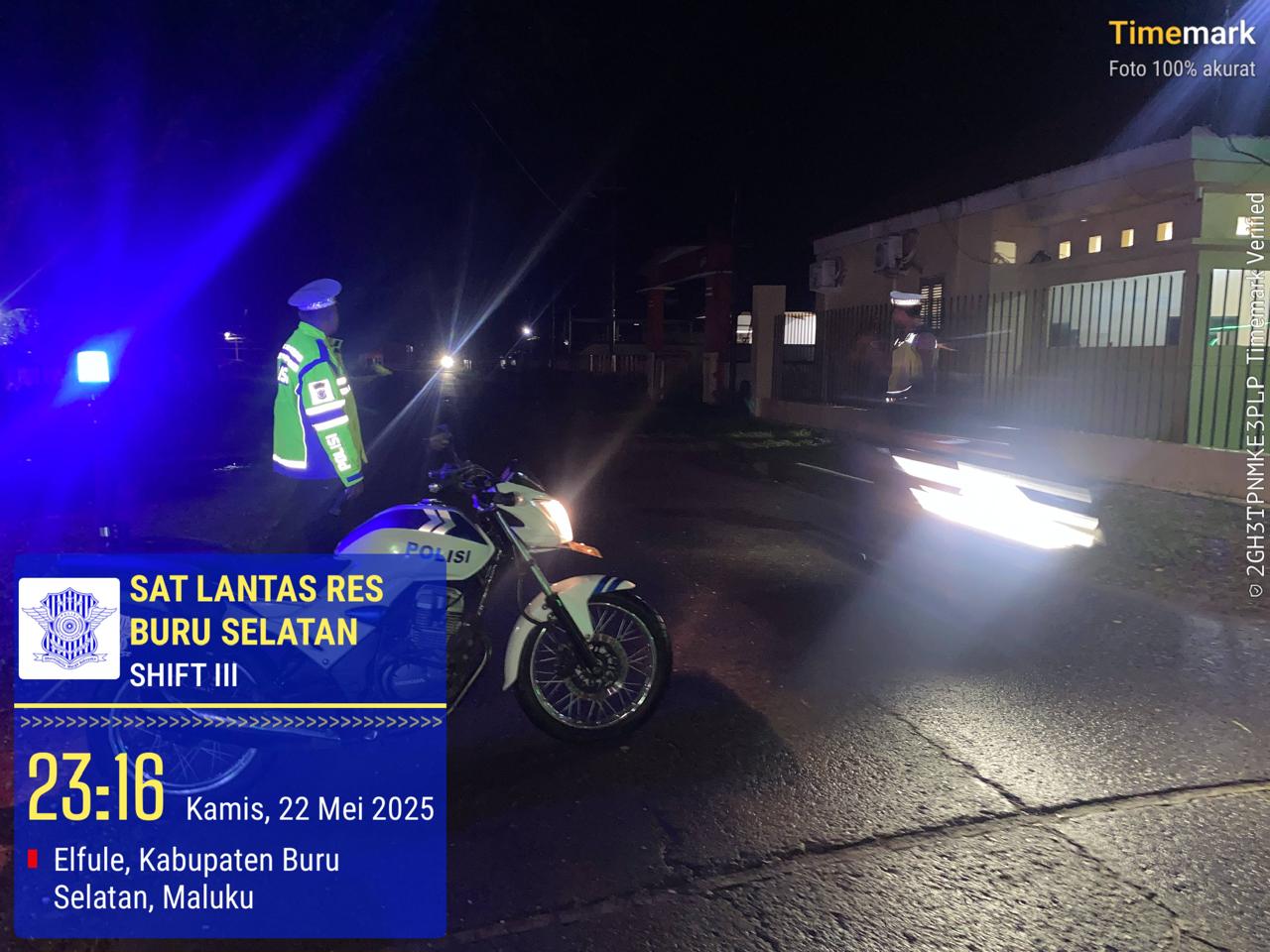 Satlantas Polres Buru Selatan Intensifkan Patroli Malam, Cegah Kejahatan Jalanan dan Pelanggaran Lalu Lintas