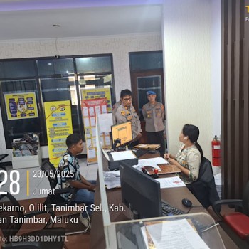 Kapolres Sidak ruang pelayanan dan ruang tahanan Polres Kepulauan Tanimbar
