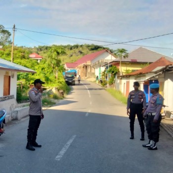 Polsek Kisar Gelar Patroli Harkamtibmas, Minta Partisipasi Warga Jaga Stabilitas Kamtibmas