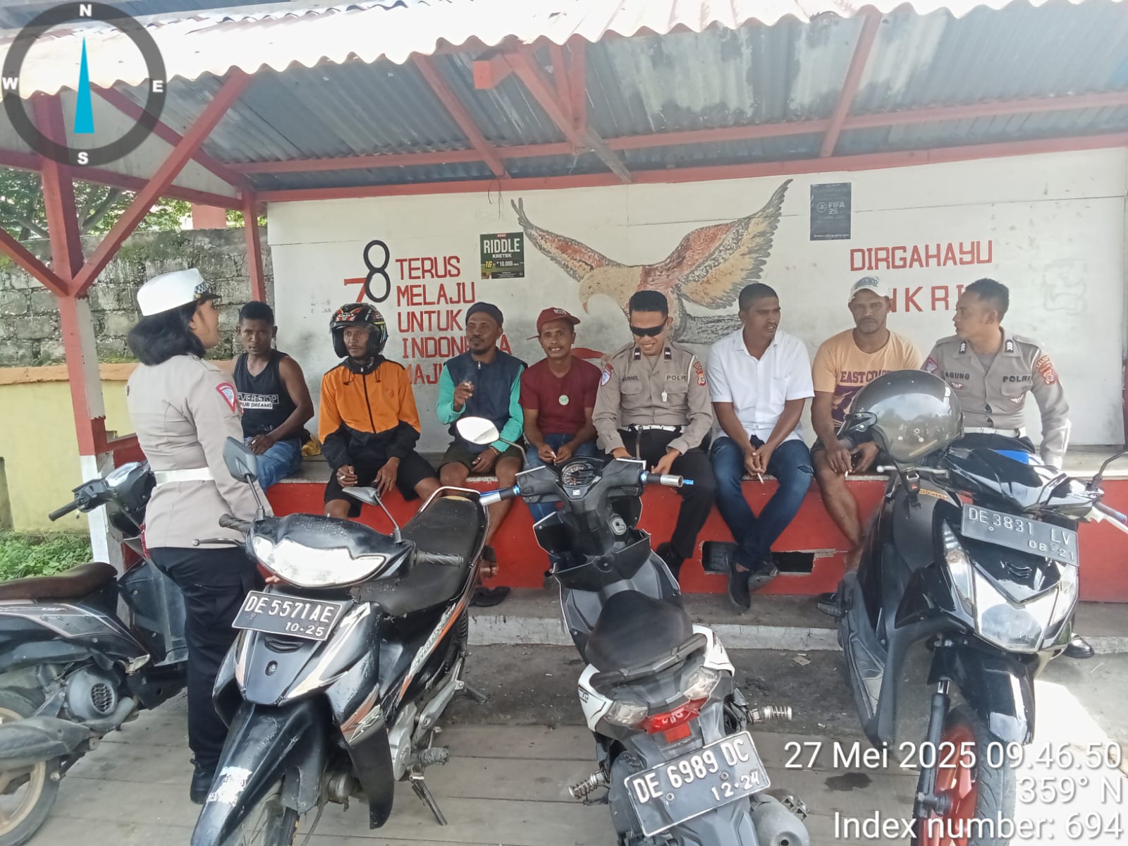 Sat Lantas Polres Buru Selatan Rutin Laksanakan Kegiatan Dikmas Lantas ke Tukang Ojek Pangkalan