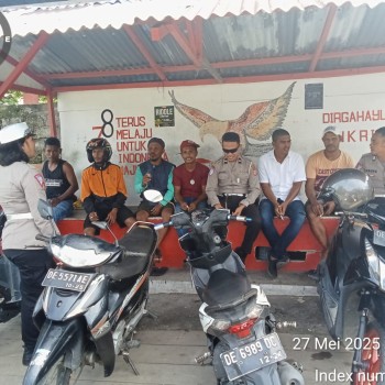 Sat Lantas Polres Buru Selatan Rutin Laksanakan Kegiatan Dikmas Lantas ke Tukang Ojek Pangkalan