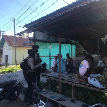 Sat Samapta Polres Kepulauan Aru Rutin Tingkatkan Patorli Berikan Rasa Aman Dalam Kota Dobo.