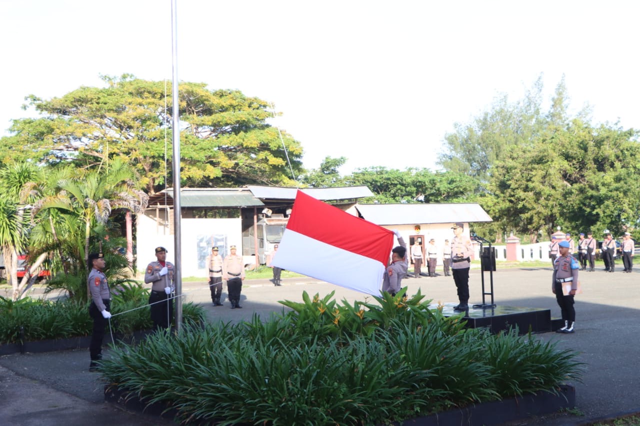 Peringati hari lahir Pancasila, Polres Kepulauan Tanimbar gelar upacara bendera