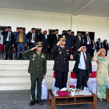 Kapolres Buru Selatan Hadiri Upacara Peringatan Hari Lahir Pancasila Di Halaman Kantor Bupati Buru Selatan Tahun 2025