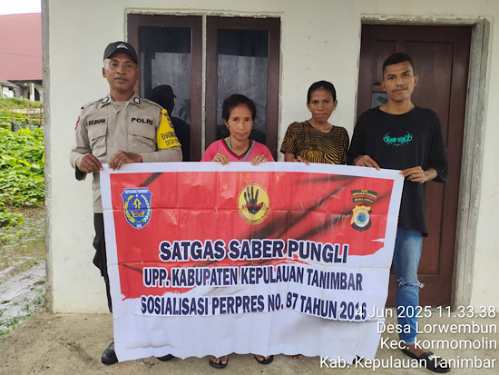 Sosialisasikan Perpres 87 Tahun 2016, Bhabinkamtibmas Lorwembun cegah praktek Pungli