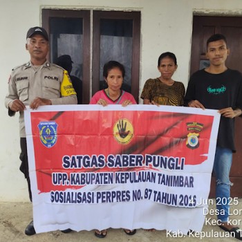 Sosialisasikan Perpres 87 Tahun 2016, Bhabinkamtibmas Lorwembun cegah praktek Pungli
