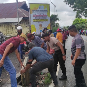 Peringati Hari Lingkungan Hidup Sedunia, Polres Kepulauan Tanimbar ikut aksi bersih sampah plastik