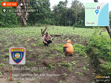 Aktif kunjungi Warga Petani, Bhabinkamtibmas Wowonda dukung Ketahanan Pangan
