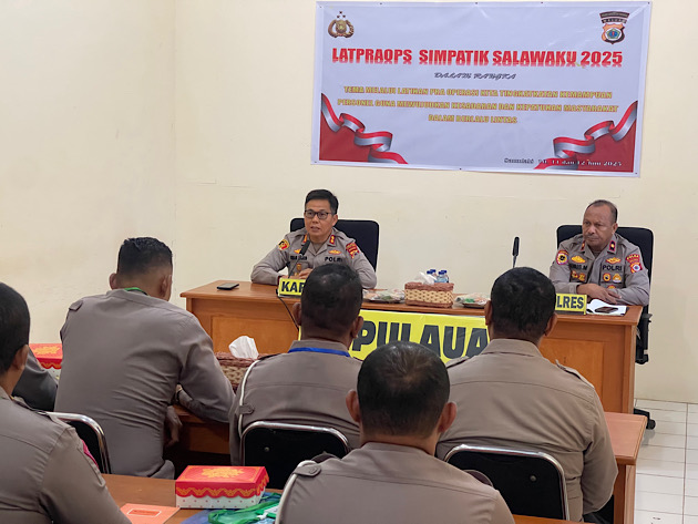 Polres Kepulauan Tanimbar gelar Latihan Pra Operasi, jelas Operasi Simpatik Salawaku