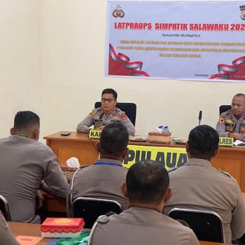 Jajaran Polres Kepulauan Tanimbar gelar Latihan Pra Operasi, jelas Operasi Simpatik Salawaku