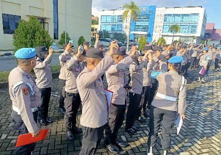 Jelang HUT ke-79 Bhayangkara Polri, Provos Polda Maluku Lakukan Gaktibplin