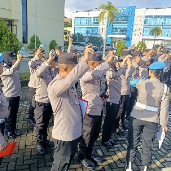 Jelang HUT ke-79 Bhayangkara Polri, Provos Polda Maluku Lakukan Gaktibplin