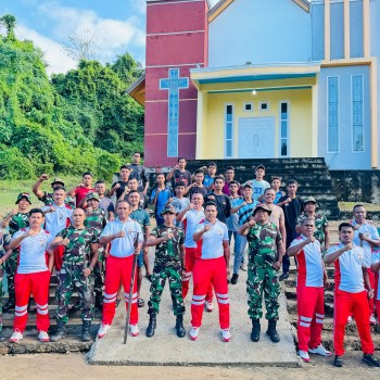 Polsek Wetar Gelar Baksos Bersih-Bersih Tempat Ibadah, Songsong Hari Bhayangkara ke-79 Tahun 2025
