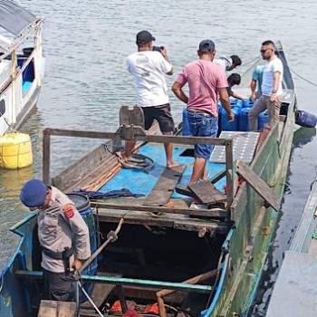 Sat Polair Polres Kepulauan Tanimbar kembali amankan Kapal Nelayan yang berisikan BBM Ilegal jenis Solar