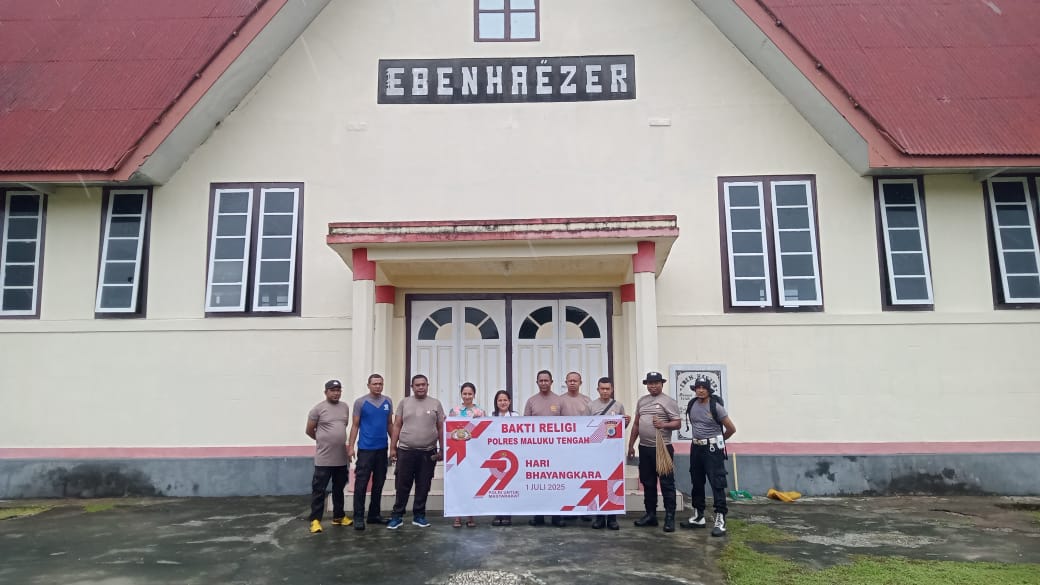 Menyongsong Hut Bhayangkara ke 79, Polsek Amahai Laksanakan Bakti Religi