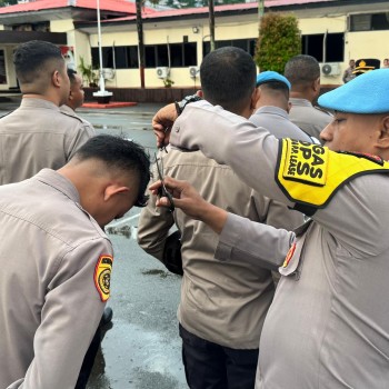 Jaga Disiplin dan Sikap Tampang, Sie Propam Polresta Ambon Gelar Gaktibplin Personel