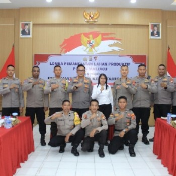 Kompi 2 Yon B Pelopor dan Polres Buru Juarai Lomba Pemanfaatan Lahan Produktif yang Digelar Polda Maluku