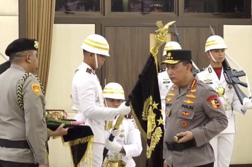 Kapolri Pimpin Upacara Pemuliaan Nilai Tribrata Jelang Hari Bhayangkara ke-79