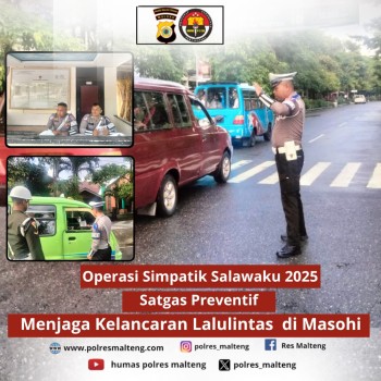 Polisi Gencar Sosialisasi Keselamatan Berlalu Lintas di Kota Masohi