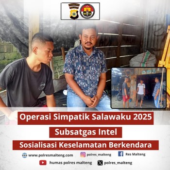Kembali Operasi Simpatik Salawaku 2025: Subsatgas Intel Gencar Edukasi Keselamatan di Masohi
